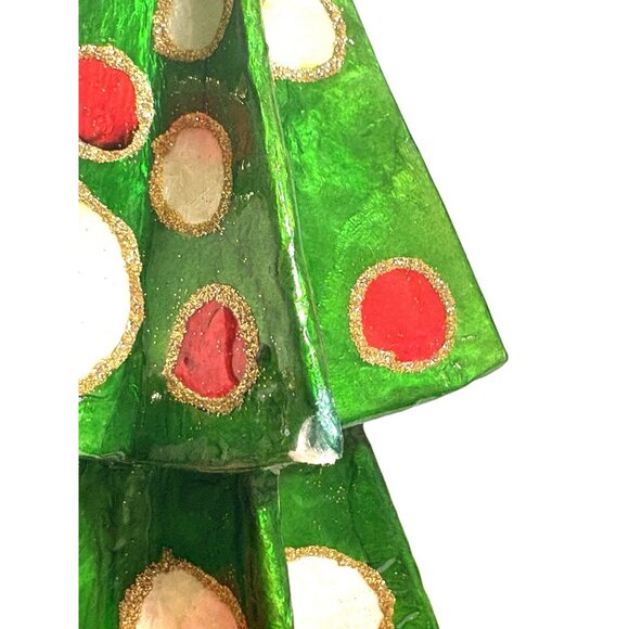 Mackenzie-Childs Jolly Dot Tree Capiz Shell Christmas Tree 19” Tall - Picture 11 of 12